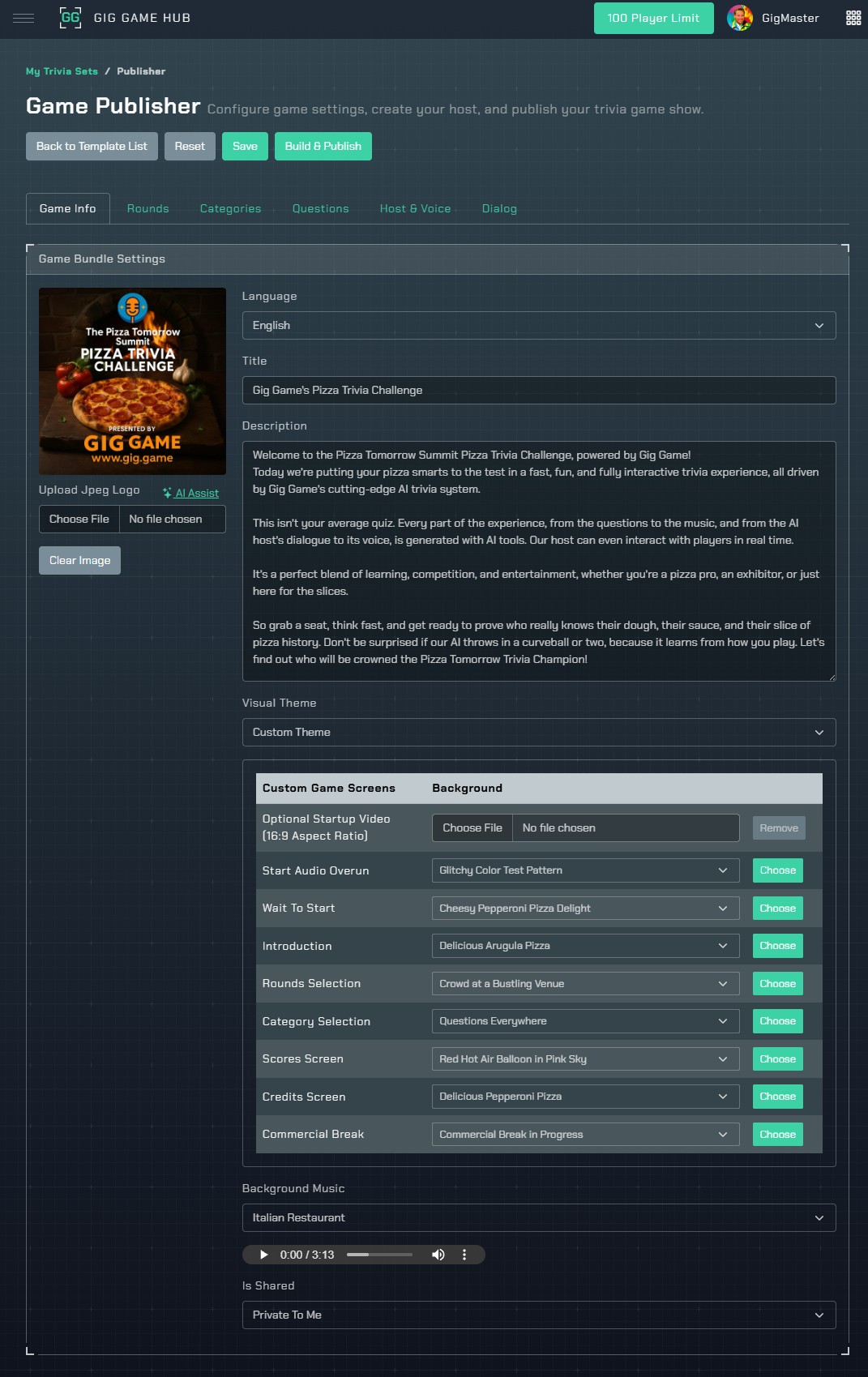 Trivia Game Show Builder